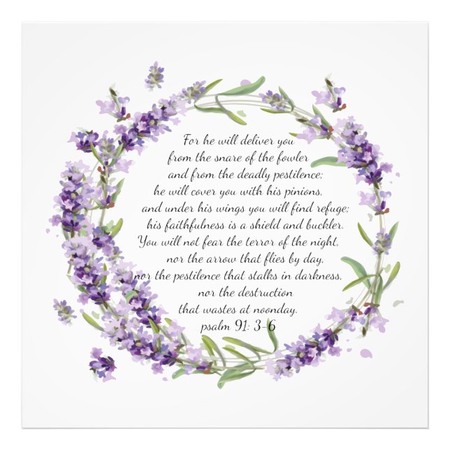 Psalm 91:3-6  photo print (Front)