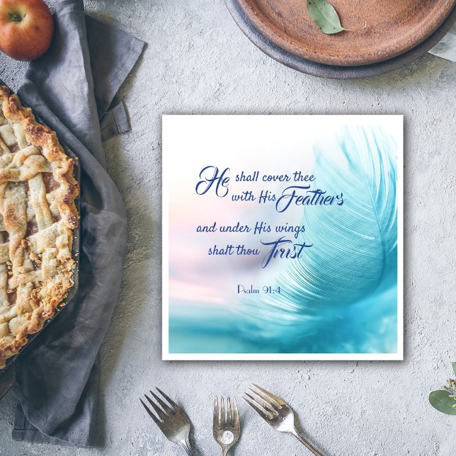 Psalm 91:4 Postcard - Kings James Version Napkin (Creator Uploaded)