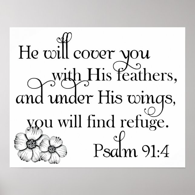 Psalm 91:4 Print (Front)
