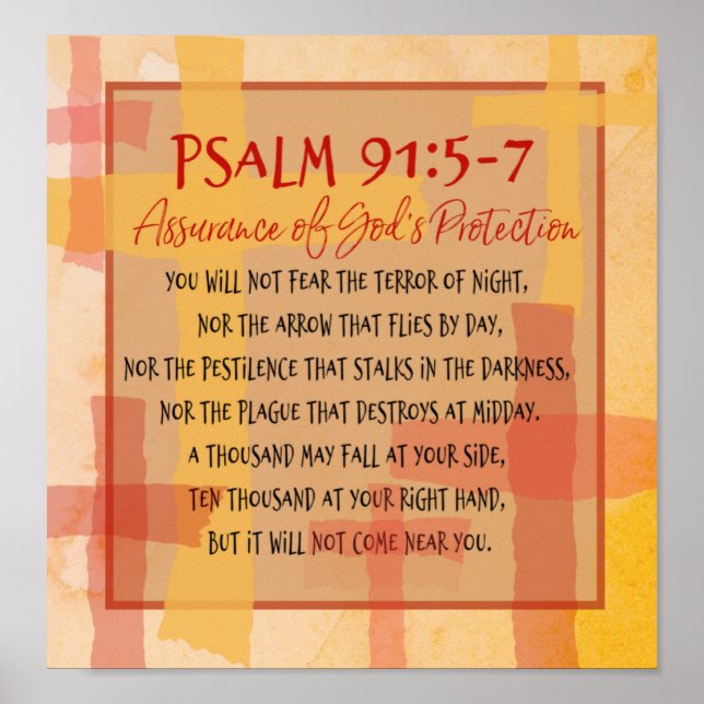 PSALM 91:5-7 Scripture Poster (Front)