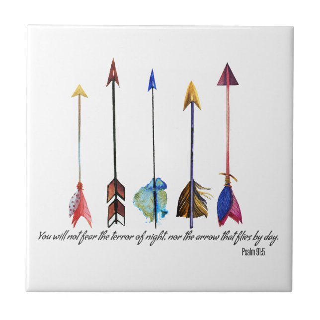 Psalm 91 Arrow Tile (Front)