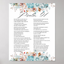 Psalm 91 Bible Scripture Floral