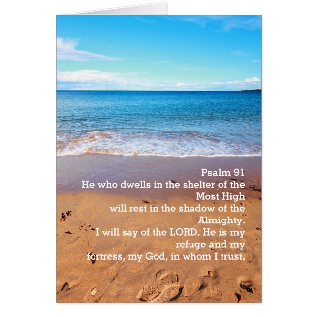 Psalm 91, carte plage de sable (Devant)