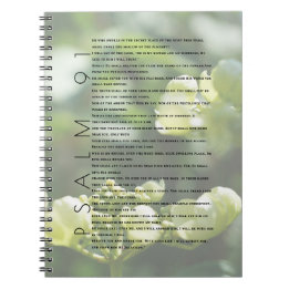 Psalm 91 Christian Art Pretty Floral Journal