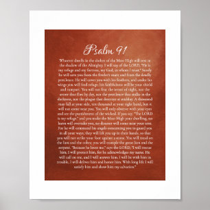 Psalm 91 for Protection Poster