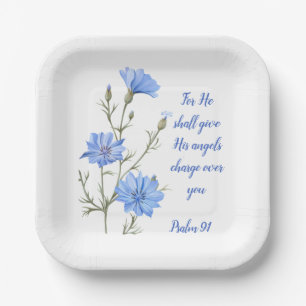 Psalm 91 He Shall Give His Angels Inspirational  Paper Plate