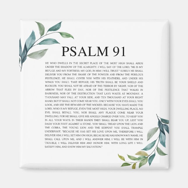 Psalm 91 NKJV Magnet (Front)