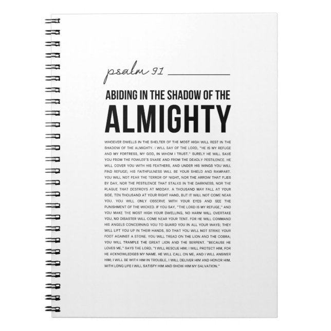 Psalm 91 NKJV Notebook (Front)