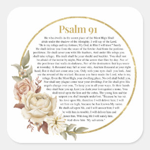 Psalm 91 NKJV Square Sticker
