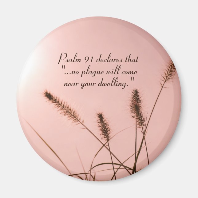 Psalm 91 No plague will come near your dwelling Magnet (Front)