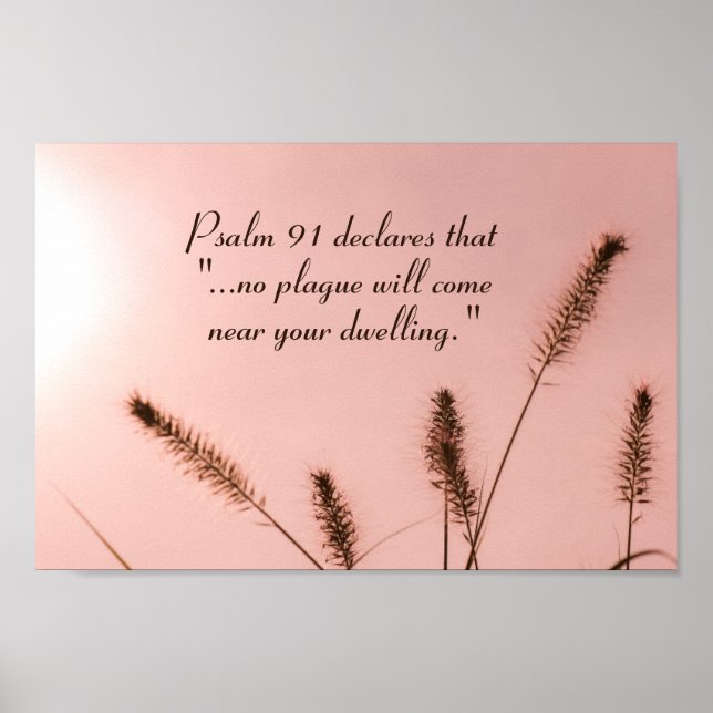 Psalm 91 No plague will come near your dwelling Poster (Front)