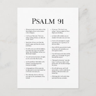 Psalm 91 postcard