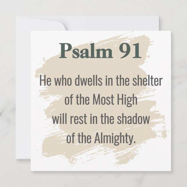 Psalm 91 Scripture Card – Print or Download (Front)
