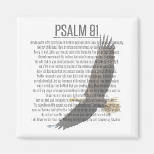 Psalm 91 Scripture Eagle Magnet for Home or Office