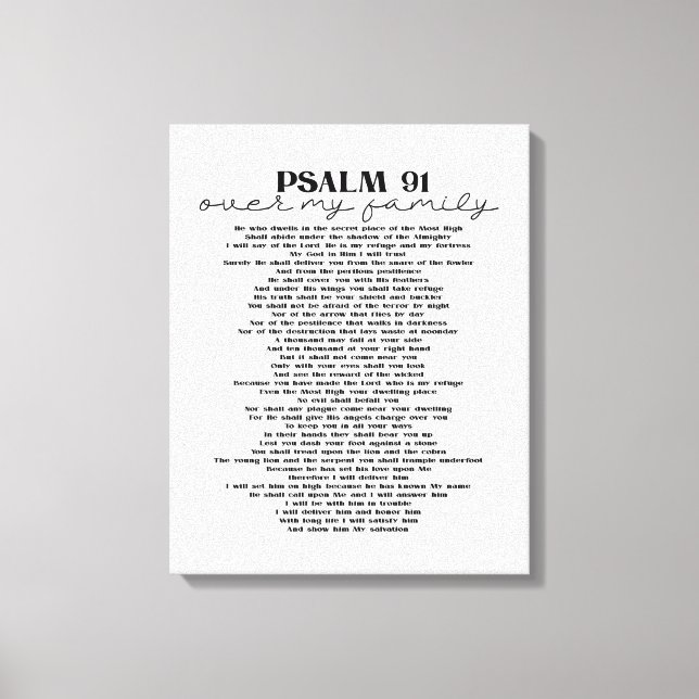 Psalm 91 Wall Decor Over Your Family (Front)
