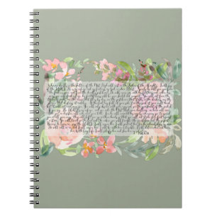 Psalm 91 watercolor scripture art notebook