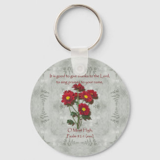 Psalm 92:1 ~ Give Thanks to the Lord Keychain