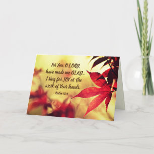 Psalm 92:4 For You, The LORD, GLAD-Made Key Card