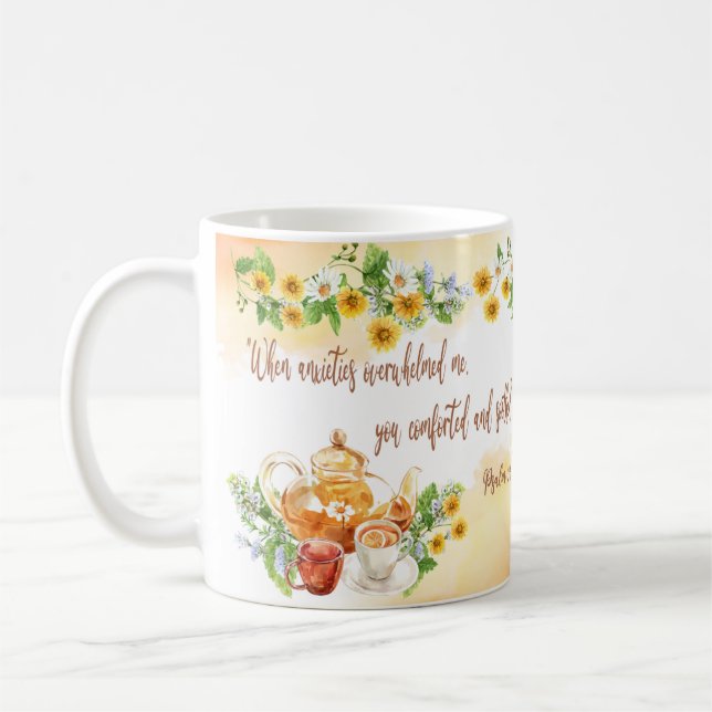 Psalm 94:19 Jehovah comforted me Coffee Mug (Left)