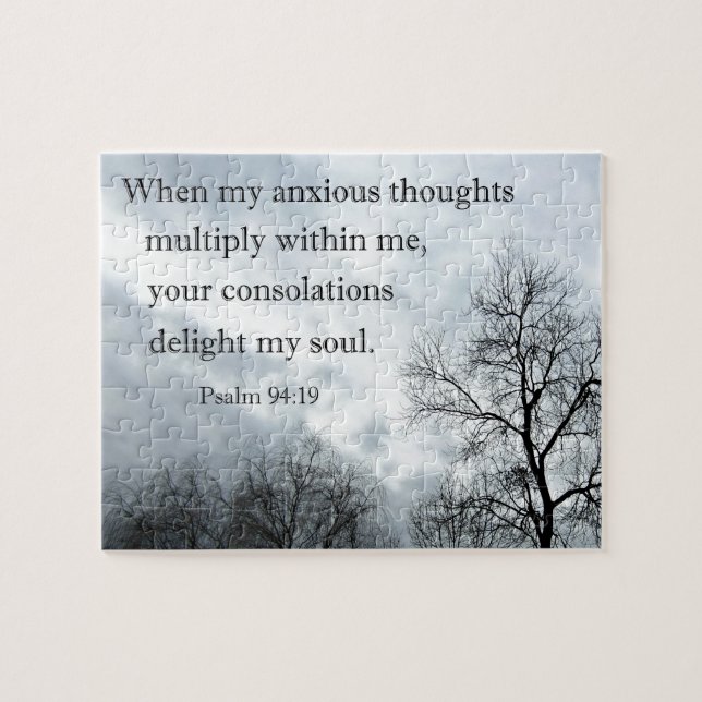 Psalm 94:19 When my anxious thoughts multiply Jigsaw Puzzle (Horizontal)