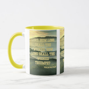 Psalm 94:3 KJV Bible Verse Pic Two-Tone Mug