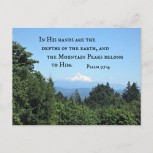 Psalm 95:4 In His hands are the depths Postcard