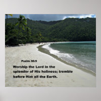 Psalm 96:9 Worship the Lord in the splendour...