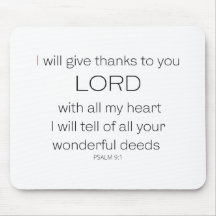 Psalm 9, I will give thanks to you LORD,