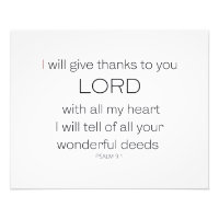 Psalm 9, I will give thanks to you LORD,