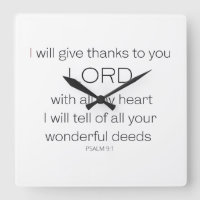 Psalm 9, I will give thanks to you LORD,
