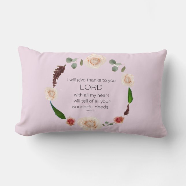 Psalm 9 lumbar pillow (Front)