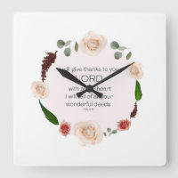 Psalm 9, Will tell All Your Wonderful Deeds Floral