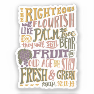 Psalm for Old Age Vintage Hand Lettering