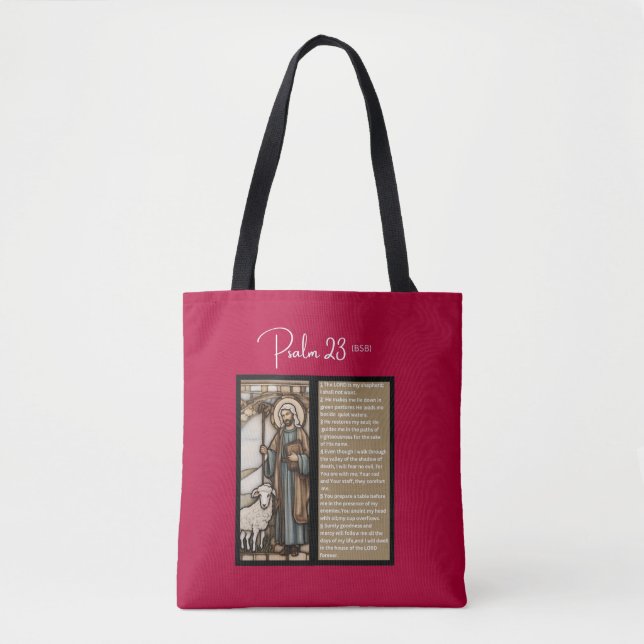 Psalm Message - Psalm 23 - Tote Bag (Front)