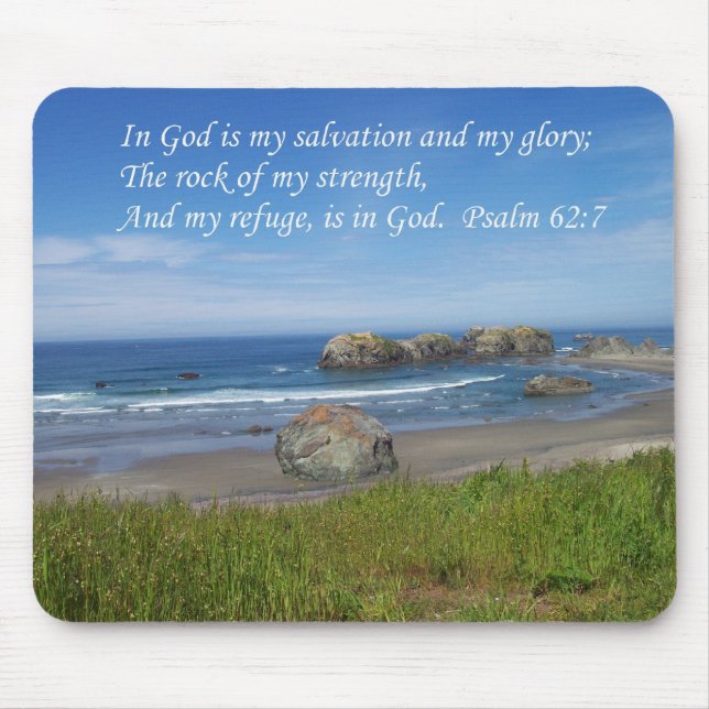 Psalm Rock of my Strength Mouse Pad (Front)