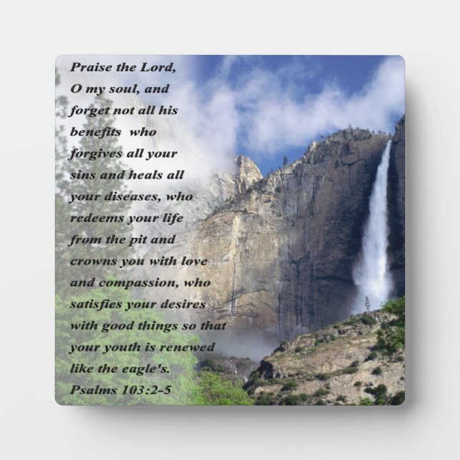 Psalms 103:2-5 plaque (Front)