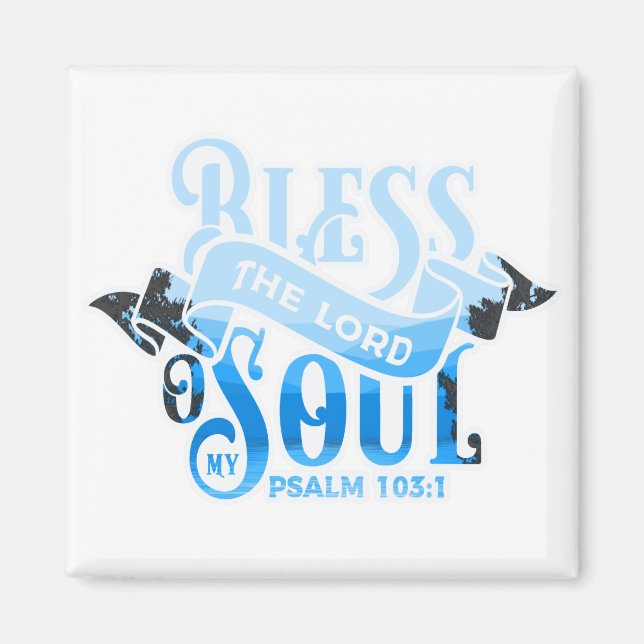 Psalms 103 Christian Design Magnet (Front)