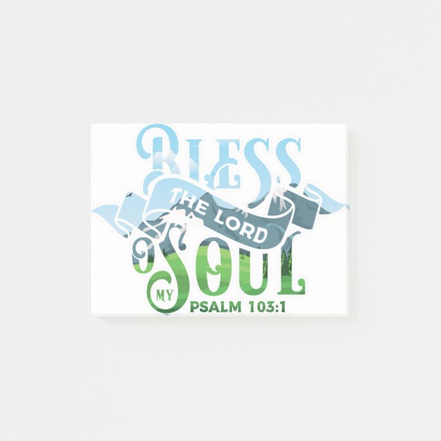 Psalms 103 Christian Design Post-it Notes (Front)