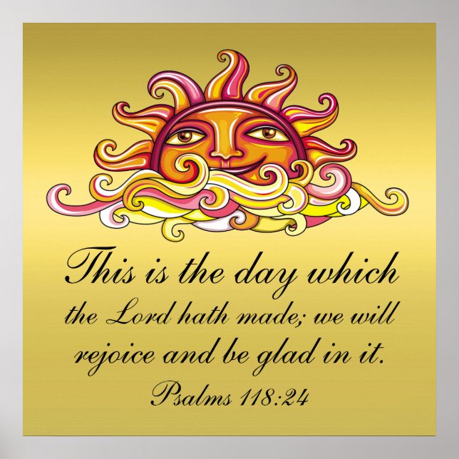 Psalms 118:24 poster (Front)