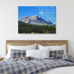 Psalms 121:1-3 canvas print