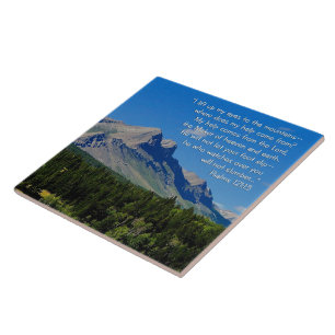 Psalms 121:1-3 Inspirational Tile