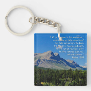 Psalms 121:1-3 keychain