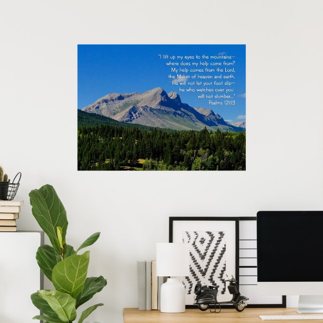 Psalms 121:1-3 poster (Home Office)