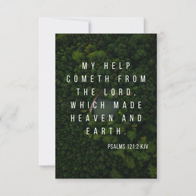 Psalms 121:2 KJV Bible Scripture Pic Greeting Card (Front)