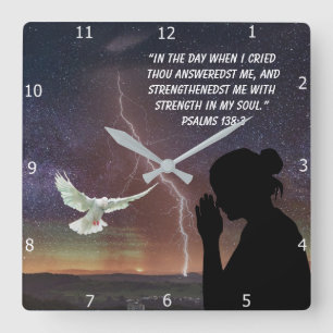 Psalms 138:3    square wall clock