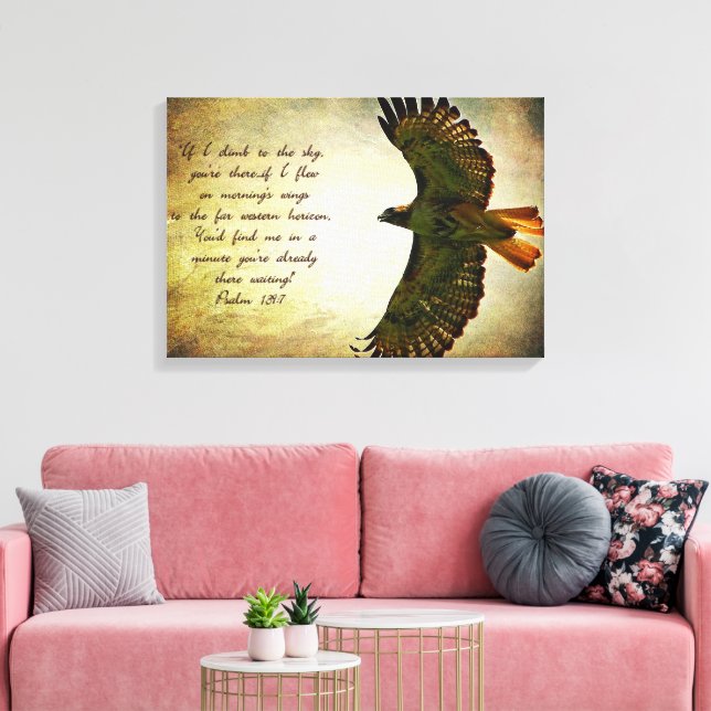Psalms 139:7 Inspirational Canvas Print (Insitu(LivingRoom))
