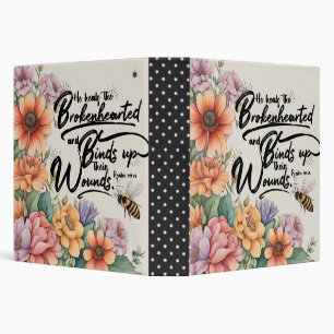 Psalms 147:3 Christian Bible Verse Image Binder