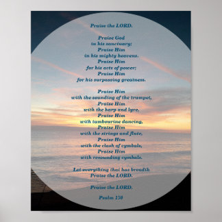 Psalms 150 Praise the LORD Poster