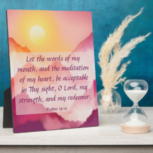 Psalms 19:14 Plaque