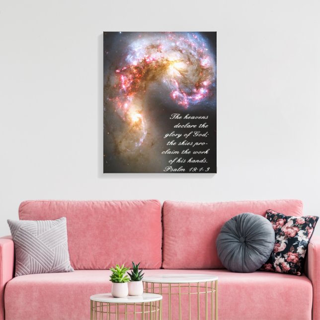 Psalms 19 Inspirational Canvas Print (Insitu(LivingRoom))